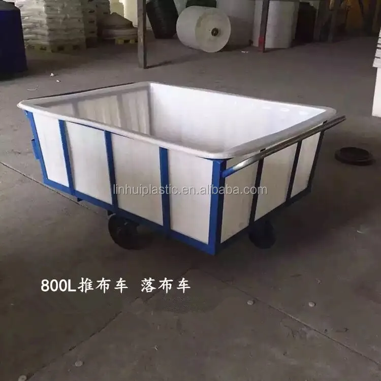 400l Kunststoff leinen wäschekorb wagen mit rädern