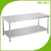 (BN-W11) Commercial professional work table steel kitchen/stainless kitchen working table/stainless steel work table