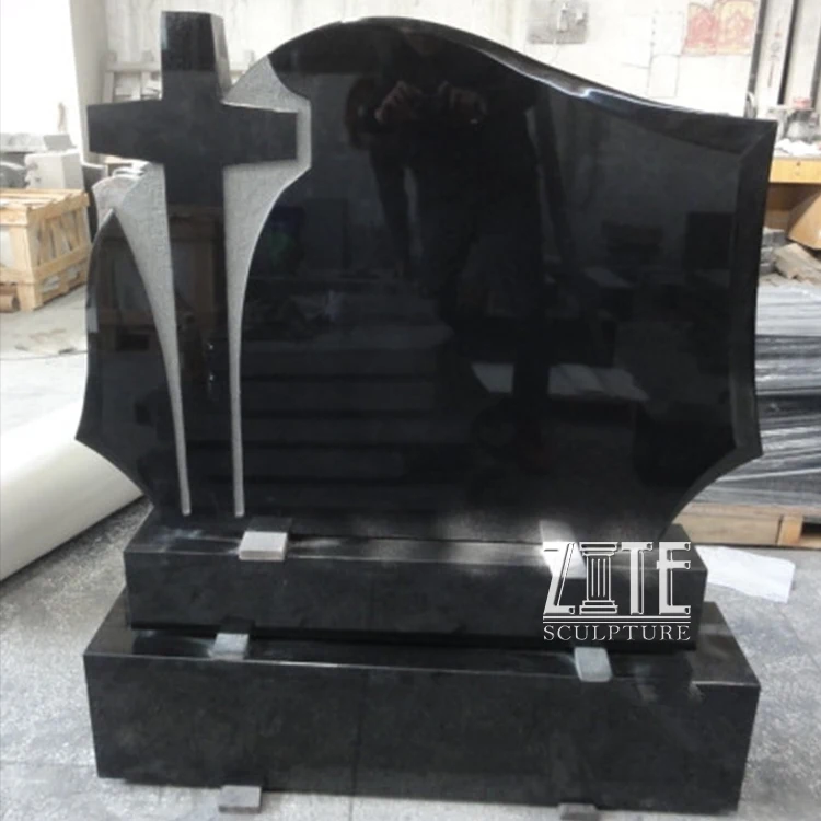 black marble tombstone