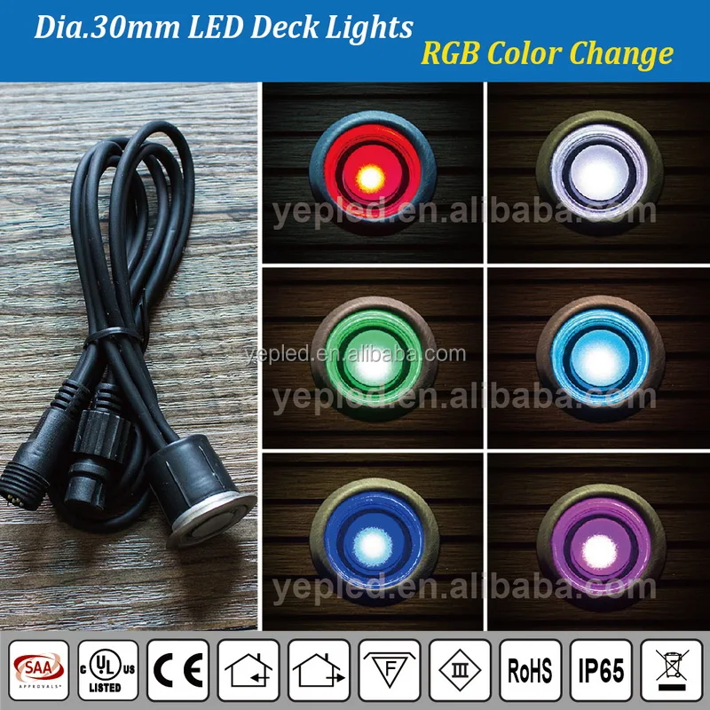 Color changing led deck lights