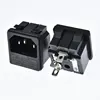 IEC 60320 C14 power socket AC 3pins male 10A250V with fused hold Snap-in outlet Cabinet, rice cooker, power supply