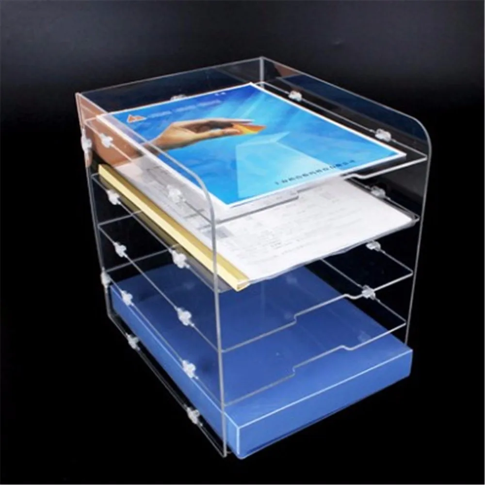 Diy 5 Layers Acrylic File Tray File Document Holders Book Holder ...