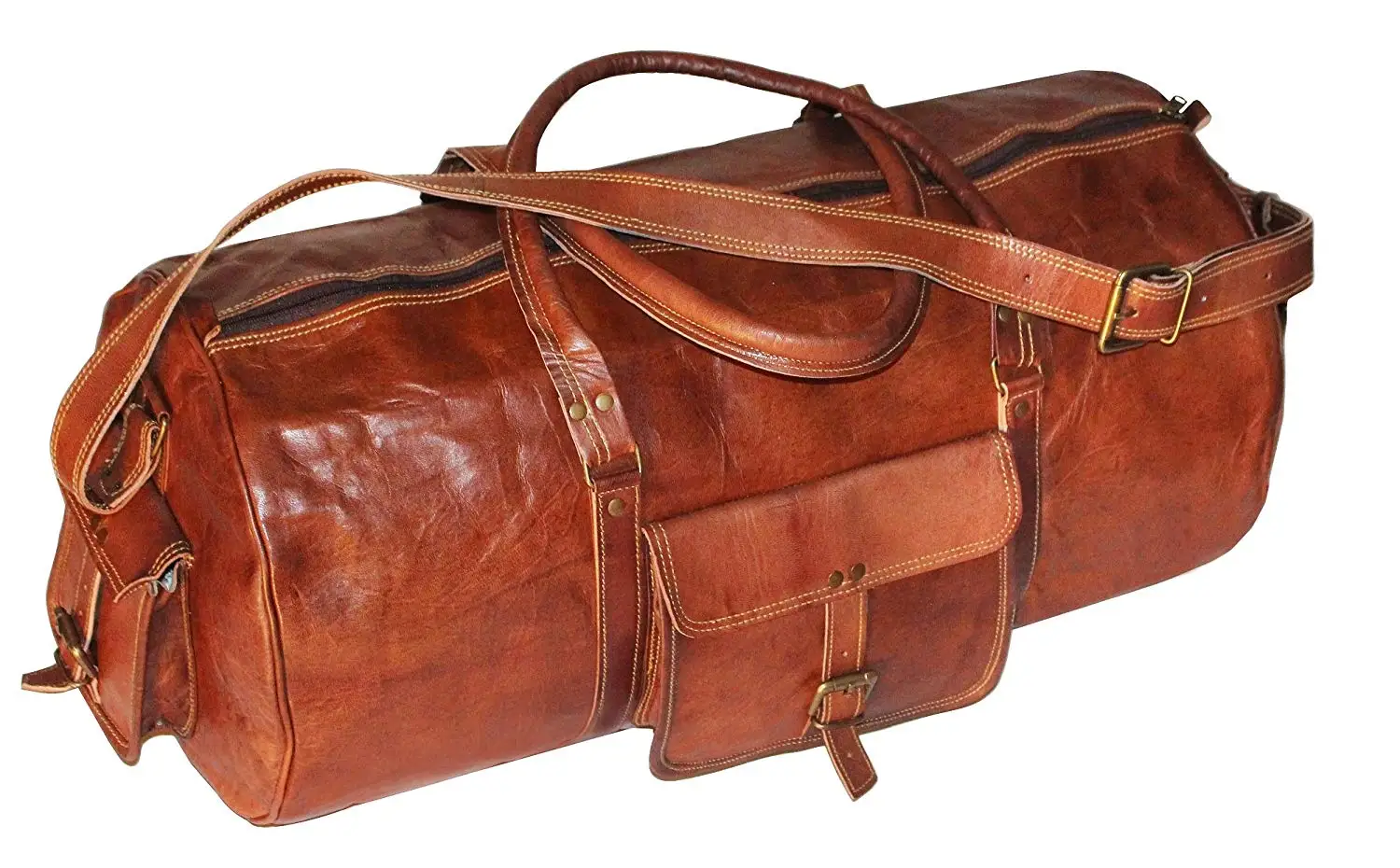 mens leather carry all bag