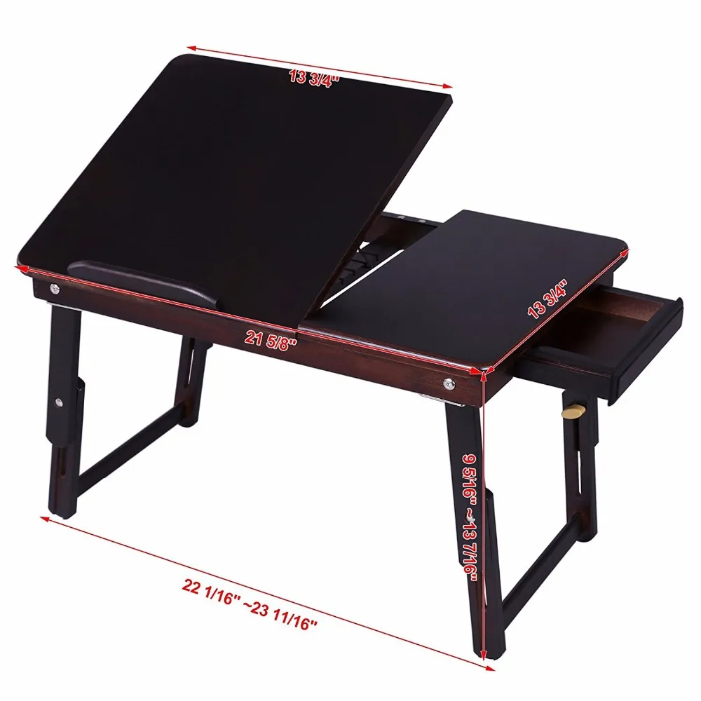 Office furniture solid wood folding laptop lap desks with Flip Top ...