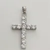 Top Grade Stainless Steel Luxury Eye Attractive Catholic Christian Church Prayers Full Prong Setting CZ Cross Small Pendant