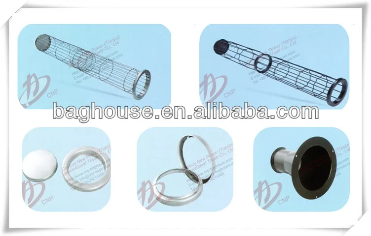 Industrial dust collector filter bag support cages