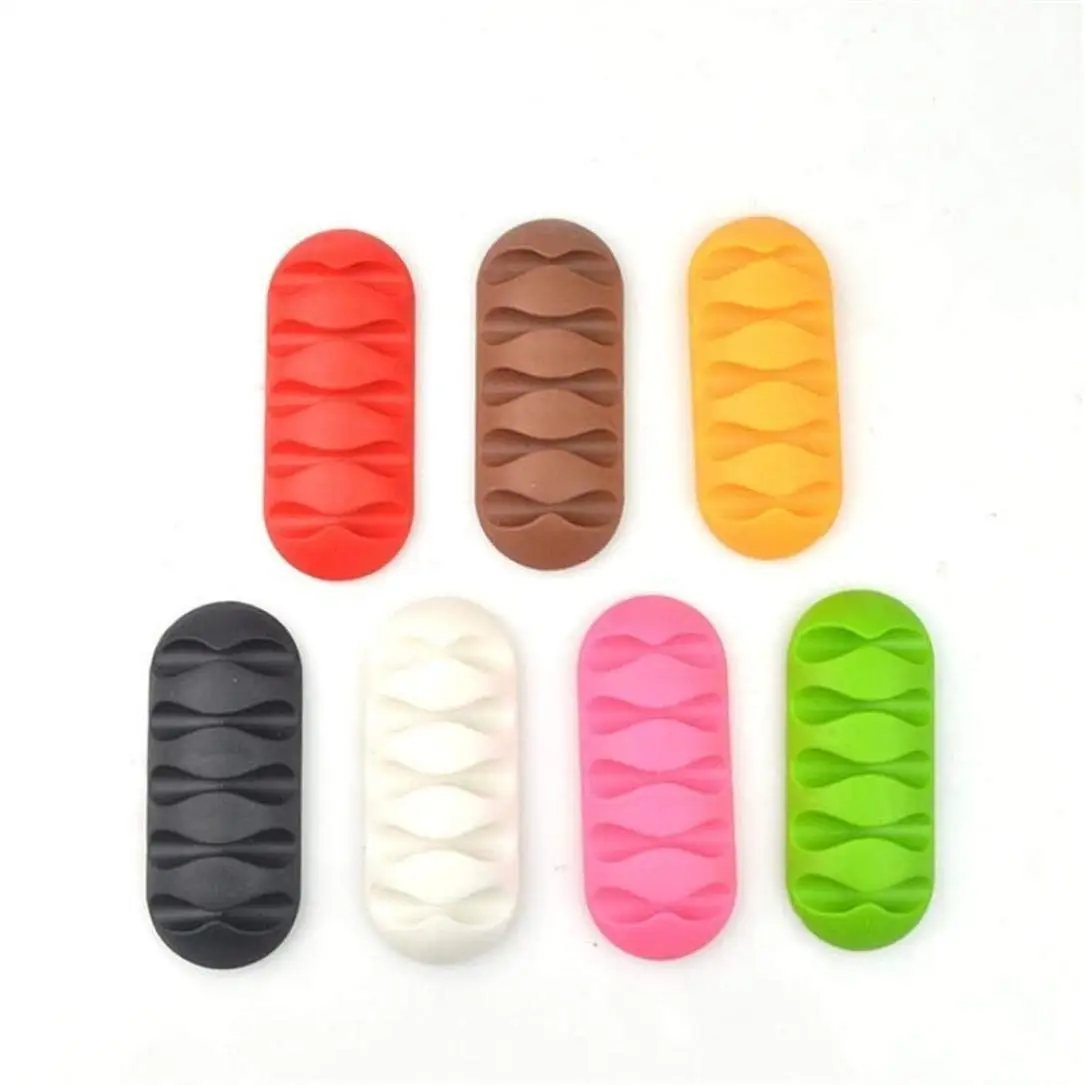 Multipurpose Wire Cord Cable Tidy Holder Drop Clips Organizer Line Fixer Winder Cable Wire Organizer Clip Tidy Cord Holder Panda White