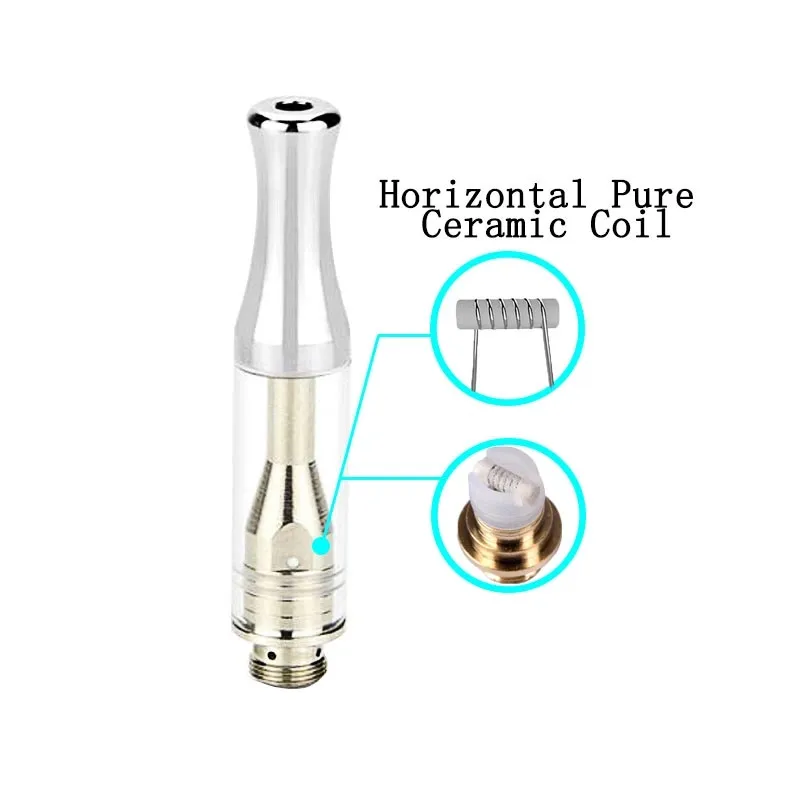 Crazy Selling China ceramic coil cbd cartridge 1.0ml glass atomizer leak proof good taste cbd cart for Canada