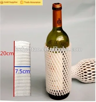30 Pieces Blue Mesh Wine Liquor Bottle Protective Sleeves 7 Inches Long