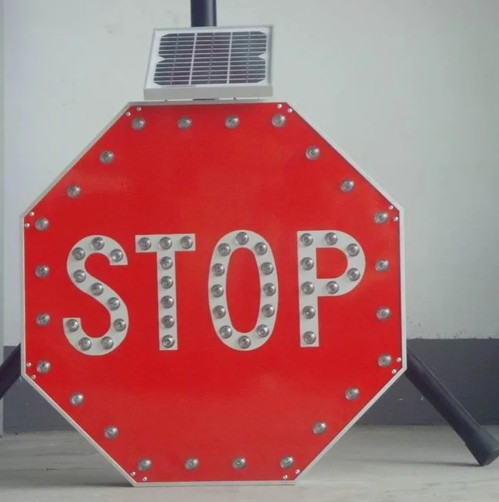 Ip65 Waterproof Octagon Led Flashing Stop Sign Solar Traffic Sign Board ...