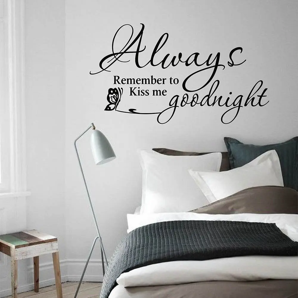 Always Remember To Kiss Me Goodnight Wall Quote Decals Black Vinyl Inspirational Wall Decals Words Letters Buy Wall Quotes Wall Quotes Always Kiss Goodnight Wall Quote Product On Alibaba Com,Plant With Purple Flowers And Green Leaves Weed