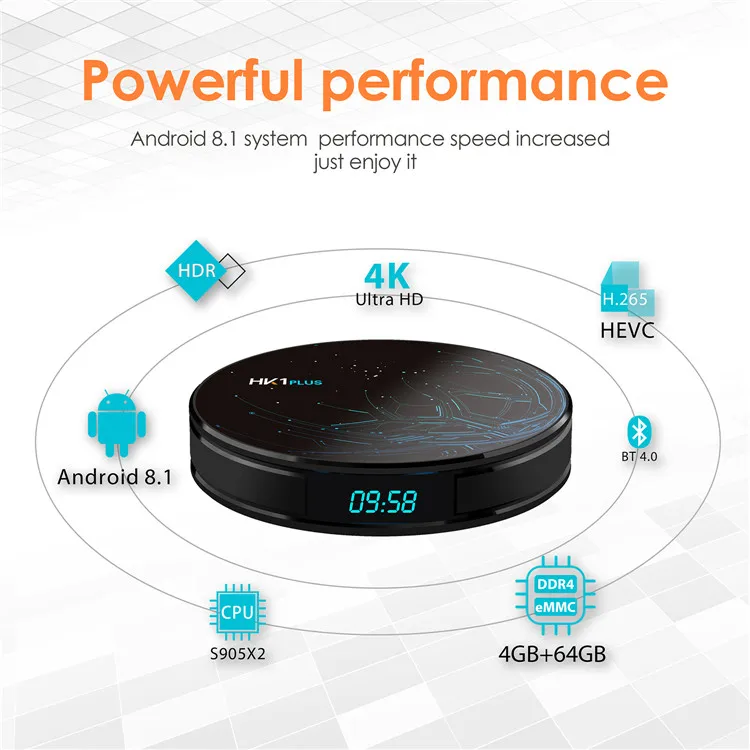 Factory Direct HK1 PLUS Amlogic S905X2 ram LPDDR4 2GB 4GB Android 8.1 3d converter 254 tv tuner box