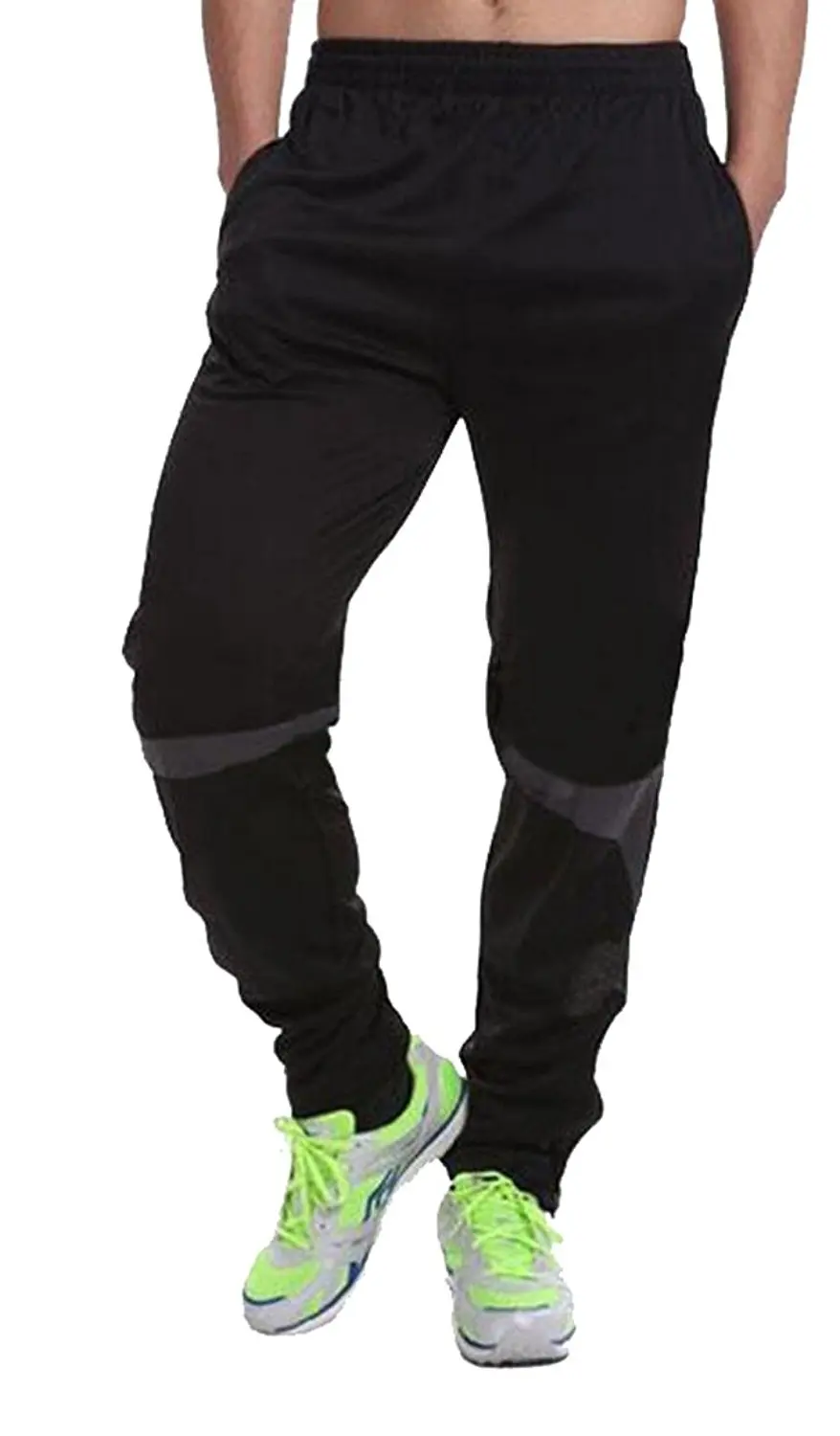 Heless Mens Harem Chinese Style Elastic Waist Casual Sport Jogging Pants Trousers