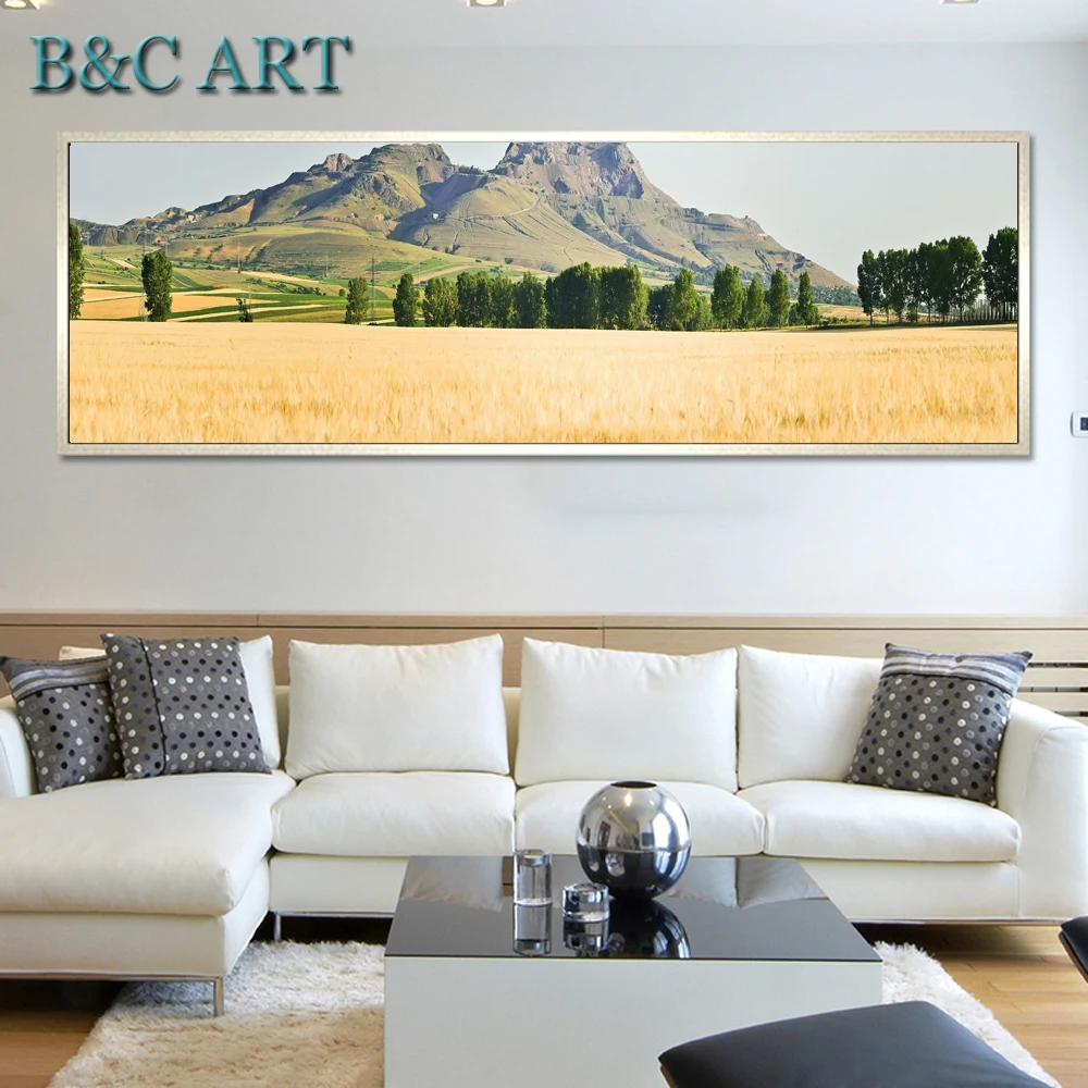 Mudah Landscape Canvas Wall Art Lukisan Untuk Ruang Makan Dekorasi