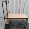 No. 2514 BABYCASA Tower Computer Desk with 4 Tire Shelves Wooden PC Laptop Desk Modern Writing Table Wood Study Workstation