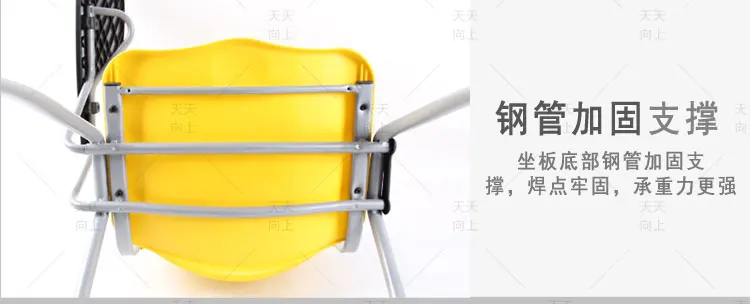 Stacking Plastic Chair with Writing Pad Lecture Chair with Writing Tablet Metal Frame Student Chair