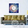 Fashion Style Diamond Painting 50*50CM Starry Sky 3d DIY Diamond Painting Clock For Wall Decoration