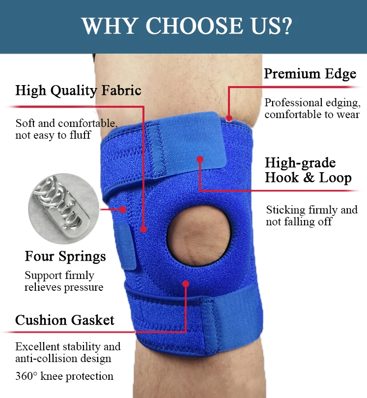 Nylon Adjustable Hinged Knee Sleeve 5mm Brace Locked In Extension - Buy ...