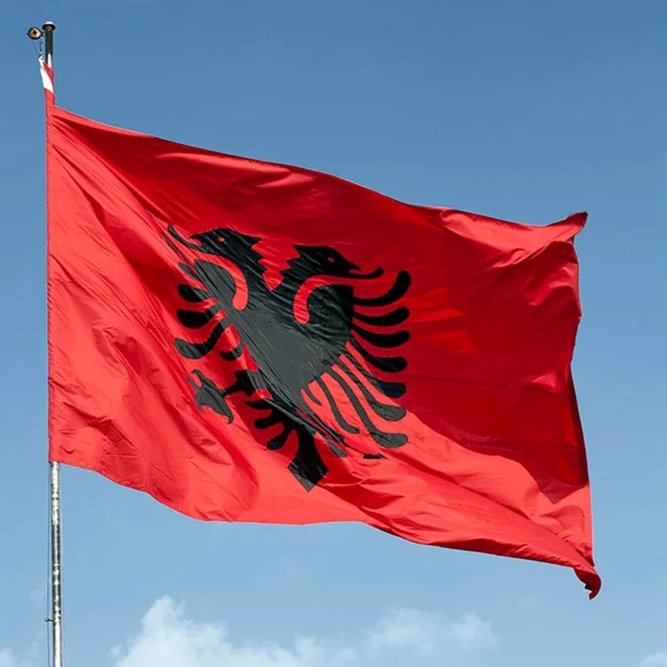 中国制造阿里巴巴热卖定制所有类型的阿尔巴尼亚国旗