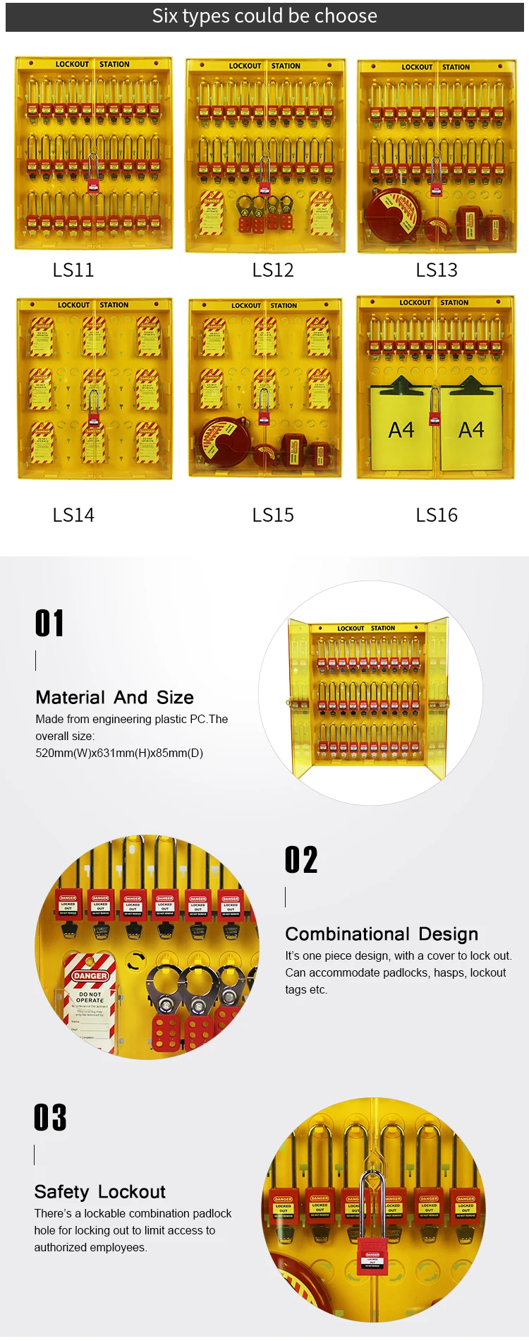 The Large Capacity Combination Lockout Safety Loto Padlock Station Cabinets