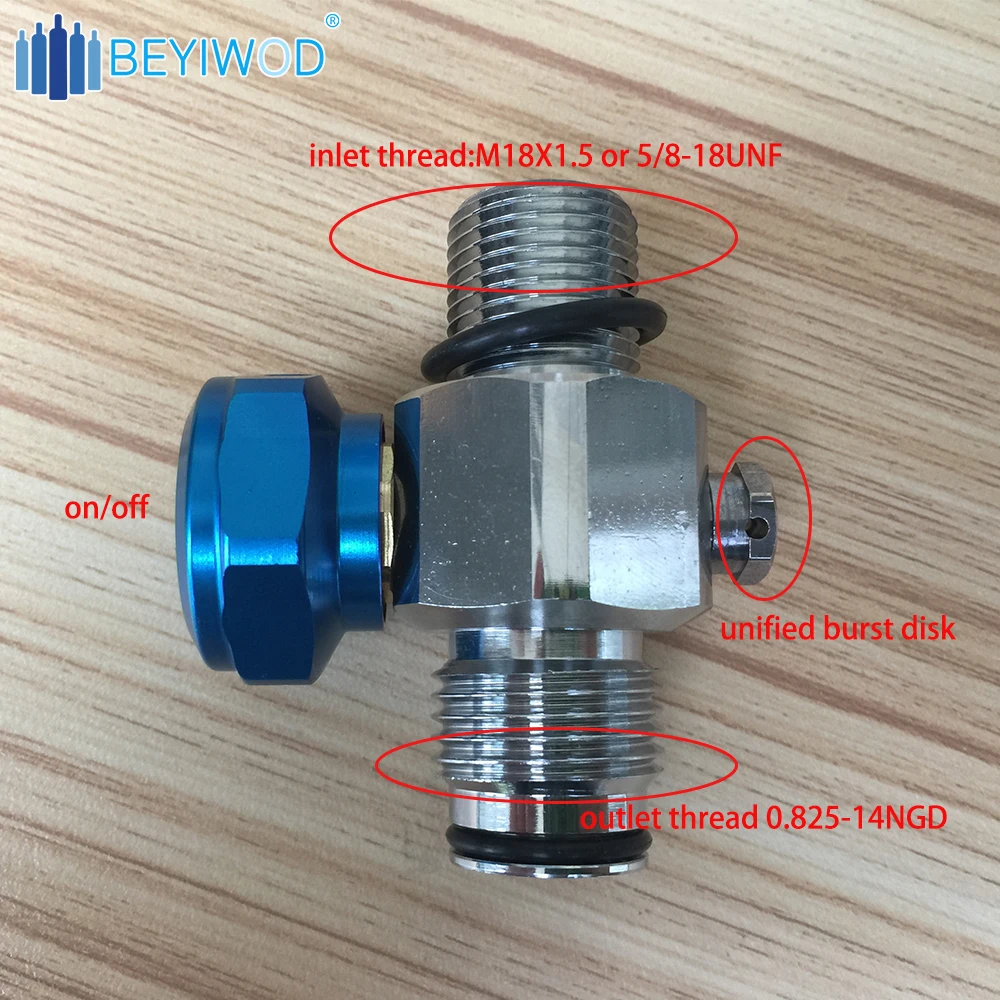 Usa Dot3al 1l/0.5l Aluminum Cylinder Medical N20 Nitrous Oxide Gas Cylinder With Valve With