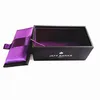 Revolving Lid Black Leatherette Paper Cufflink Box