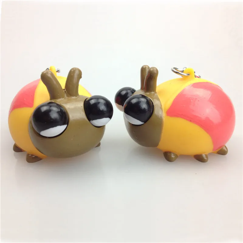 Custom 3d Eyes Popper Insect Keychains,Squeeze Fly Logo Rubber ...