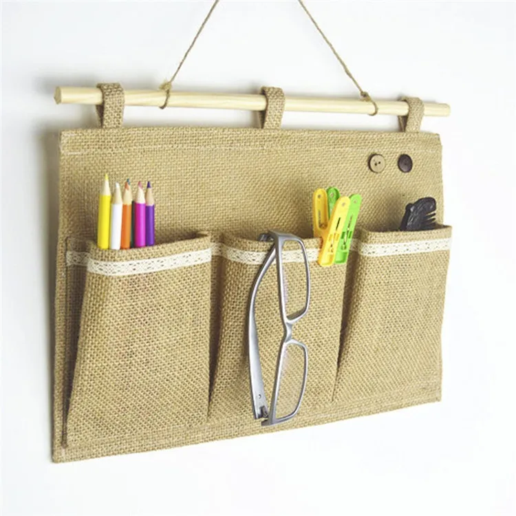 Natural Jute 10 Soft Pockets Storage Hanging Wall Organizer Buy