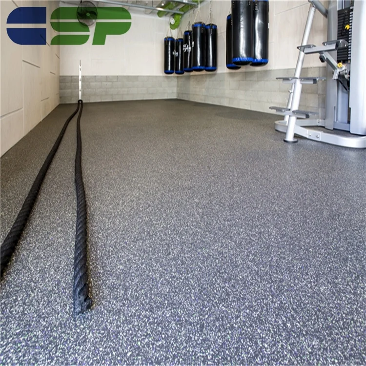 Noise Reduction Gym Rubber Roll Mat / Commercial Rubber Floor Roll