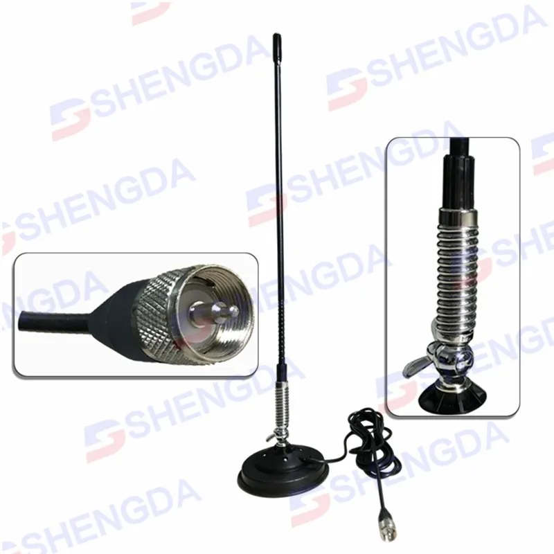 Sirio Rubber Whip Spring Base Car 27mhz Cb Radio Antenna With