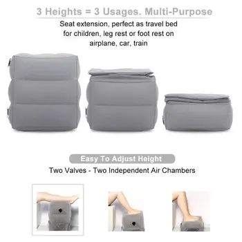 Inflatable Adjustable Travel Air Pillow For Leg Foot Rest Buy