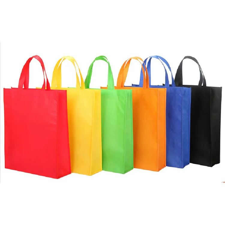 Custom print eco reusable supermarket grocery promotion shopping non woven carry fabric tote cloth bag