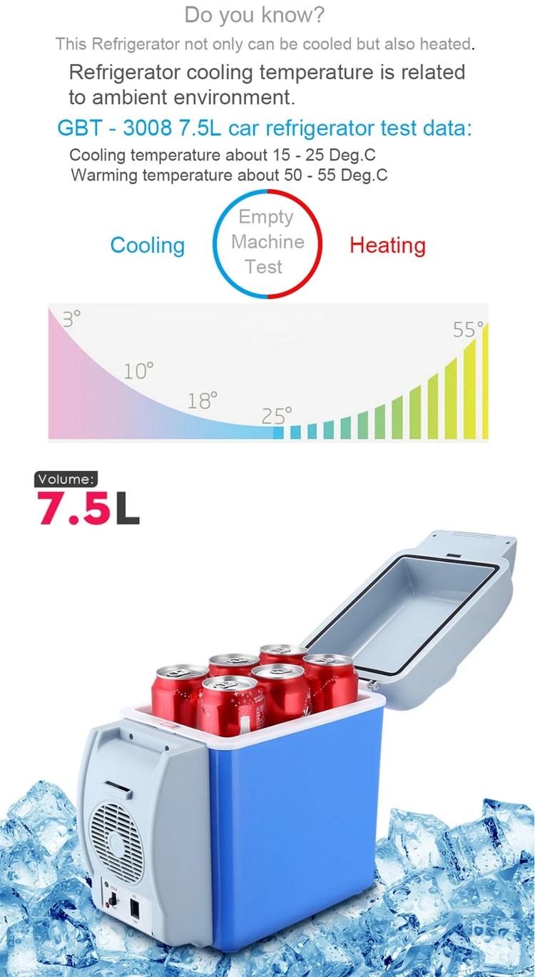 12v 7 5l Mini Portable Car Refrigerator Freezer Multi Function Dual Use Cooler Warmer Thermoelectric Electric Fridge Compressor Buy 7 5l Mini Car Refrigerator Multi Function Home Travel Vehicular Fridge Dual Use Box Cooler Warmer Temperature Control 12v