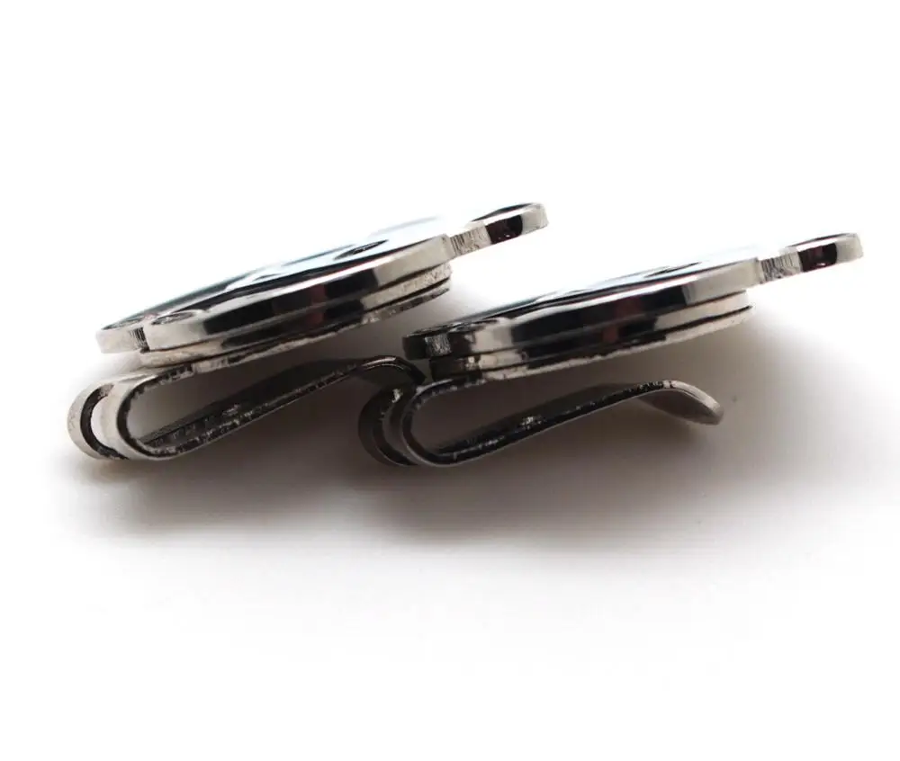 Custom magnetic golf cap clip ball marker holder