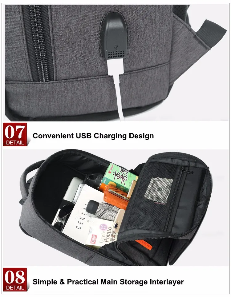 17 Inch Business Usb Charging Port Bags Laptop Backpack Back Pack - Buy ...