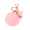 Fancy Pink Women Pu Bag Heart PU Leather Keychain PU Keyring
