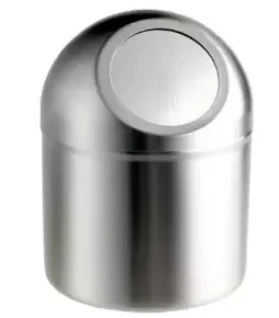 Mini Countertop Trash Can Brushed Stainless Steel Swing Top Trash