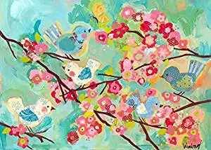 Oopsy Daisy Cherry Blossom Birdies by Winborg Sisters Canvas Wall Art, 14 by 10-Inch