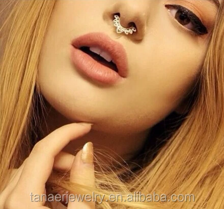 synthetic opal 316l surgical stainless steel septum clicker body