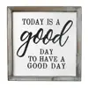 Home Wall Wood Decor Signs 12 x 12 inches Rustic Wood Framed Modern Farmhouse Wall Hanging Art - Today is A Good Day