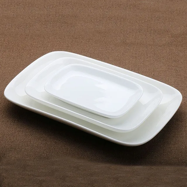 Wholesale Cheap White Porcelain Ceramic Dinner Plate Blank Ceramic