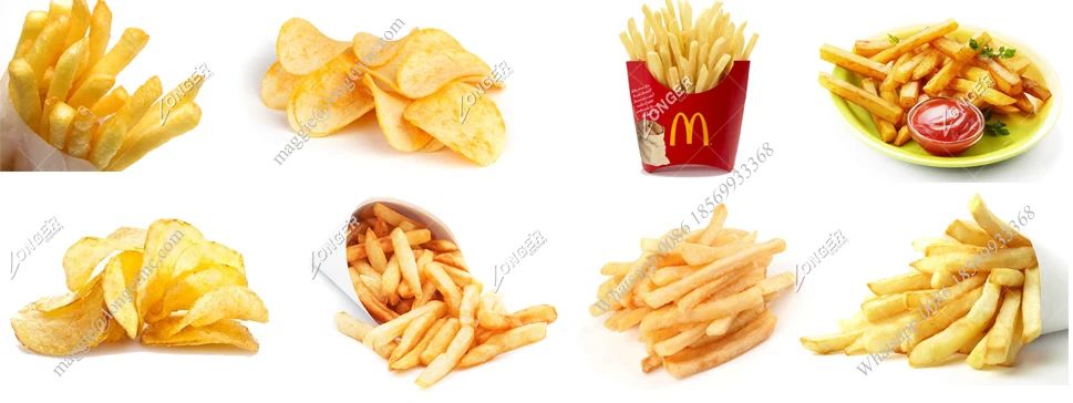 Stainless Steel Potato Chips Production Line Frozen French Fries Machinery Price