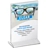 T Shaped Manufacture Acrylic Insert Sign Holder Table Top Menu Display Stand For Frame Photo Menu