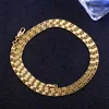 wholesale cheap Plating 18K men gold 2mm flat chain factory oem stamped 18kgf chain stock for 16 18 20 22 24 26 28 30 inch