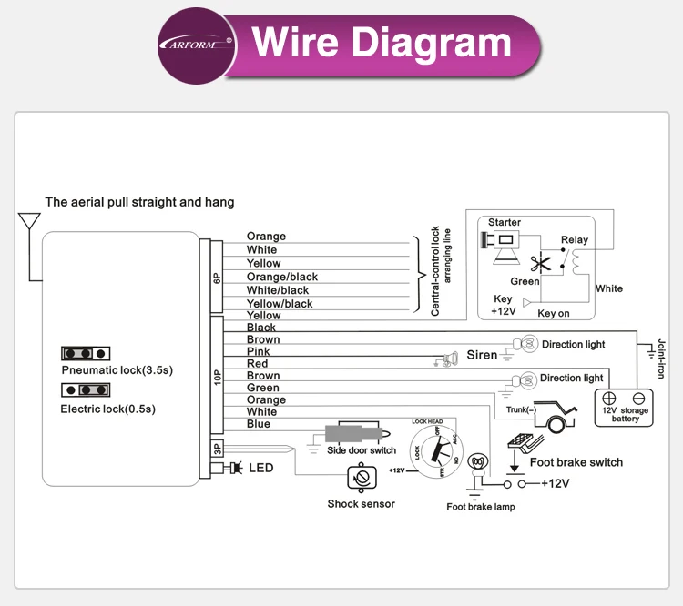 Giordon Car Alarm System Wiring Diagram