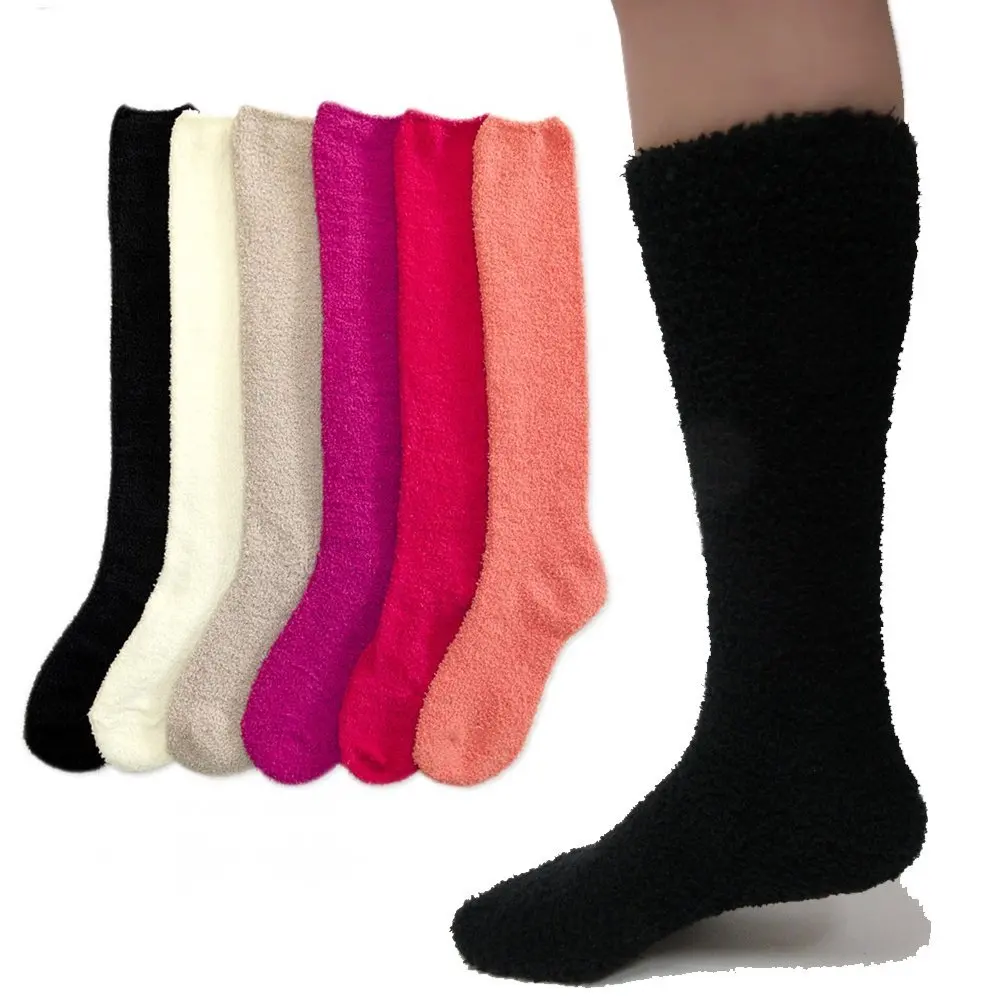 Buy 3 Pairs Women Girl Winter Socks Knee High Long Cozy