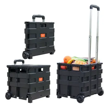 Wholesale Custom Supermarket Luggage Food Foldable Trolley Shopping ...