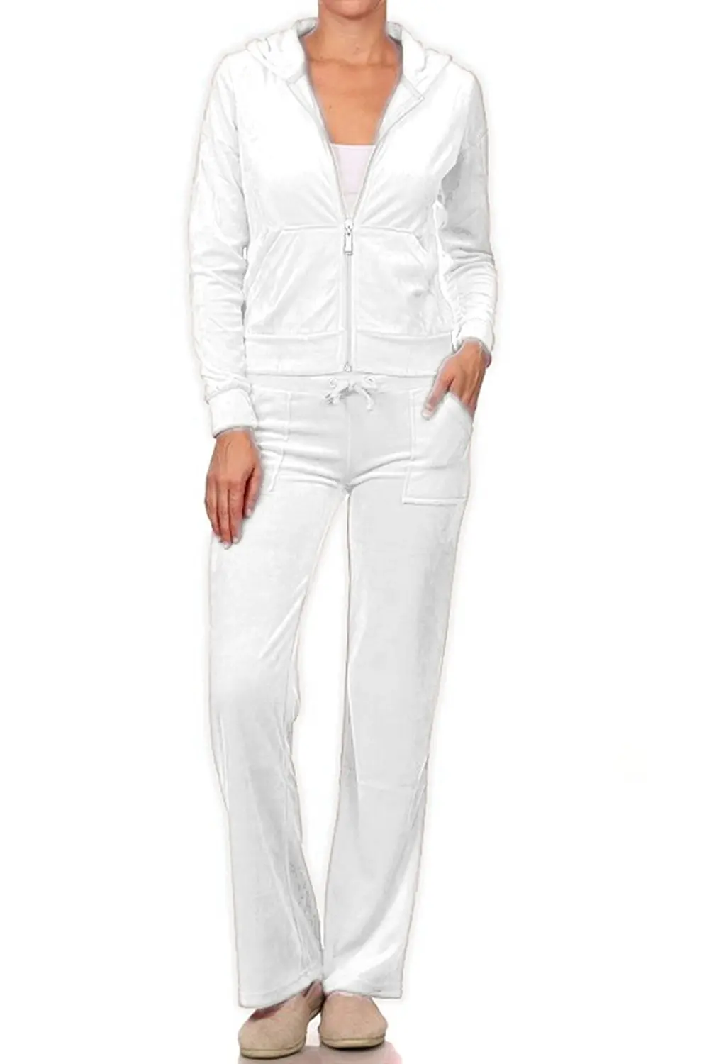 all white jogging suit womens