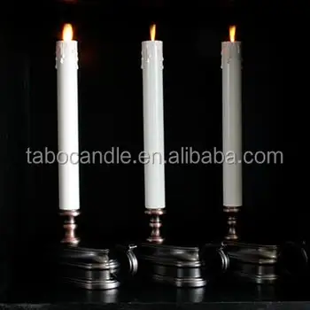 Battery Operated 12 Inch Plastic Taper Candles Battery Operated 12 Inch Plastic Taper Candles