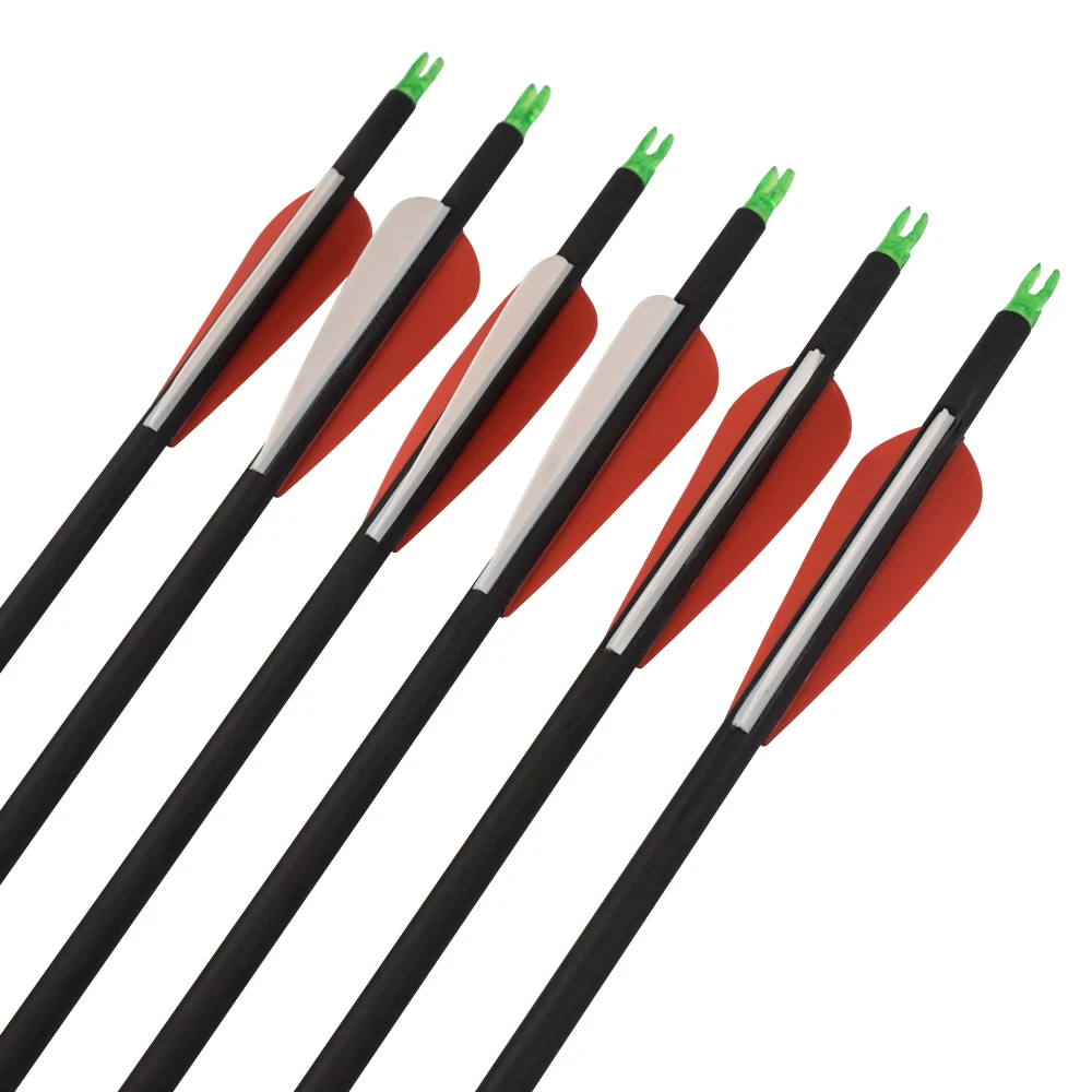 Hot Sale 30" O.d.7.8mm Roll Fiberglass Arrows With Vane&screw Point For